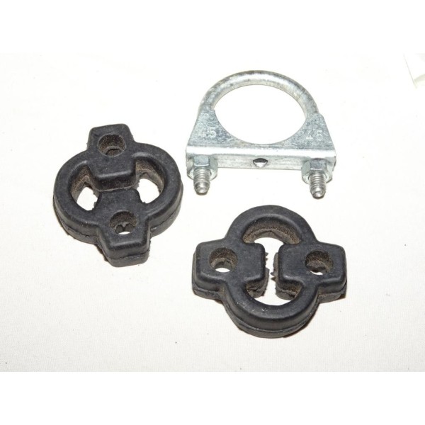 Kit silents bloc avec collier serrage fixation silencieux echappement Walker 85033 pour nissan micra K10 1.0 1.2 essence 