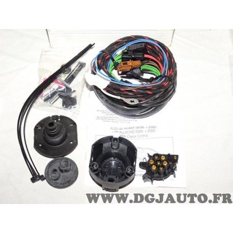 Faisceau attelage attache remorque 7 poles specifique ECS AU008BB pour audi A6 de 1998 à 2002 