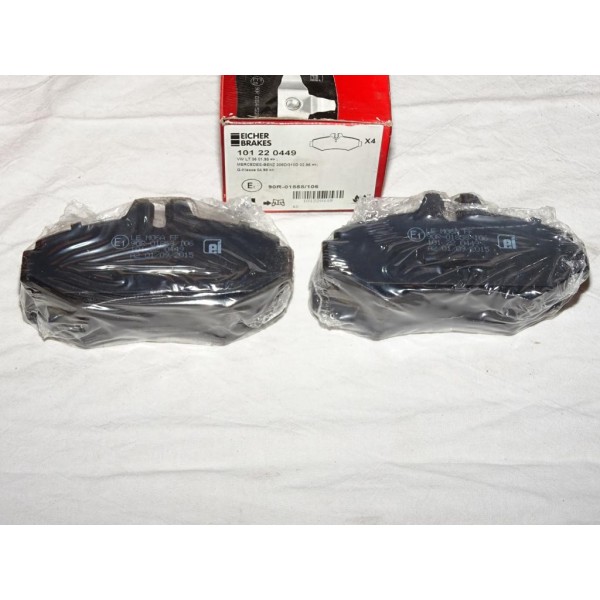 Jeux 4 plaquettes de frein arriere montage bendix Eicher 101220449 pour mercedes classe G sprinter W460 W461 W463 W901 W902 W903