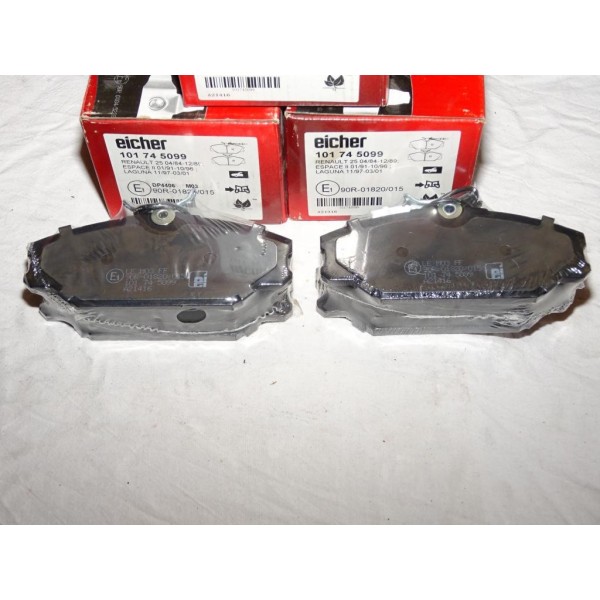 Jeux 4 plaquettes de frein avant montage lucas Eicher 101745099 pour renault 25 R25 espace 2 II laguna 1 megane 1 dont scenic sa