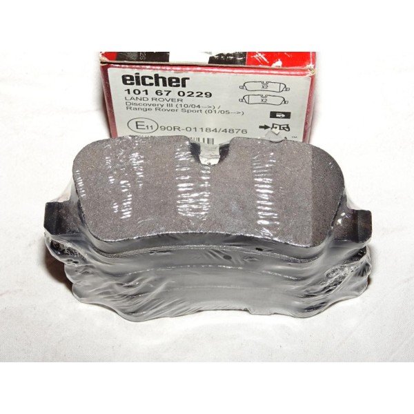 Jeux 4 plaquettes de frein arriere montage lucas Eicher 101670229 pour land rover discovery L319 range rover L320 L322 