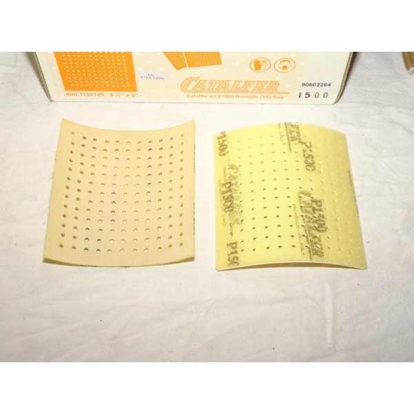 Boite 46 bandes de poncage P1500 115x125mm sponge paper Catalfer 90602264 27651500 