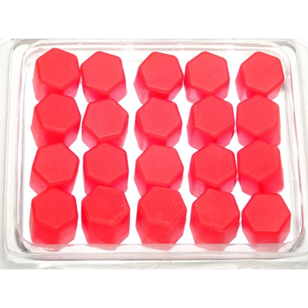 Blister 20 bouchons couvres boulon ecrous de roue jante taille 17 universel rouge Simoni CBR/17 Rosso 