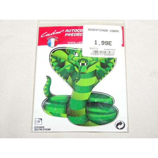 Autocollant sticker cobra vert Cadox 156606 