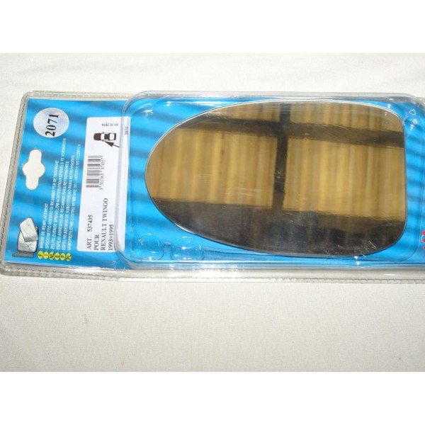 Vitre miroir glace retroviseur avant gauche MAD 2071 537435 pour renault twingo de 1993 à 1995 