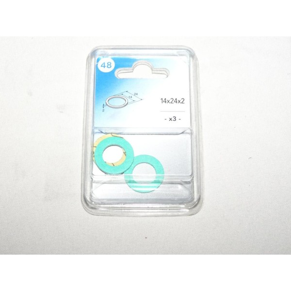 Pack 3 joints bouchon de vidange 14x24x2 norauto 48 234294 