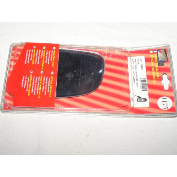 Vitre miroir glace retroviseur avant gauche grand angle MAD 1175 204292 pour volkswagen polo de 2000 à 2002 lupo seat arosa part