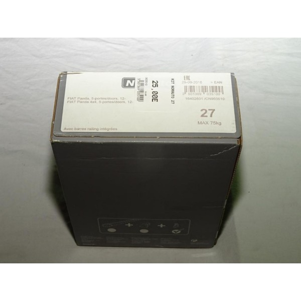 1 Kit pieds semelle fixation barre de toit Norauto 27 035100 pour fiat panda 3 III partir de 2012 