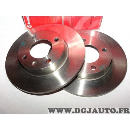 Paire disques de frein avant plein 239mm diametre Brembo 08263130 pour audi 80 seat cordoba 1 ibiza 2 II volkswagen jetta derby 