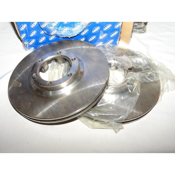 Paire disques de frein avant ventilé 277mm diametre Sasic 9004849J pour mitsubishi pajero L040 V20 L200 L300 hyundai galloper 