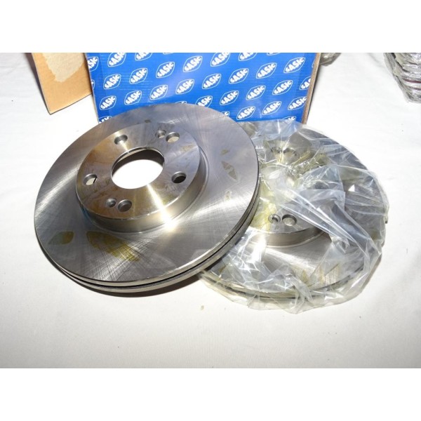 Paire disques de frein avant ventilé 262mm diametre Sasic 4004279J pour renault laguna 1 safrane 