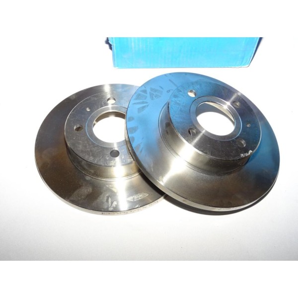 Paire disques de frein avant plein 239mm diametre Sasic 9004313J pour alfa romeo 33 arna alfasud nissan cherry N12 