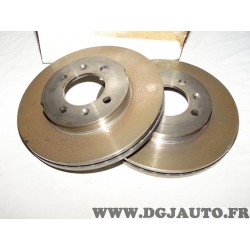 Paire disques de frein avant ventilé 240mm diametre Sasic 9004396J pour austin rover 114 GTI montego maestro MG F TF