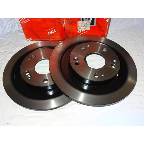 Paire disques de frein arriere plein diametre 276mm TRW DF6526 pour honda civic 8 9 VIII IX FD FA FK 