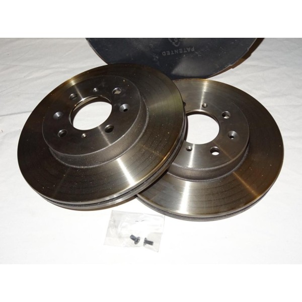 Paire disques de frein avant ventilé 262mm diametre Norauto NDF0830 pour rover 214 216 218 220 414 416 418 420 dont GTI 