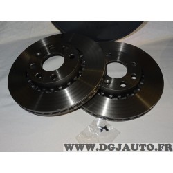 Paire disques de frein avant ventilé 256mm diametre Norauto NDF9046 pour opel ascona C astra F calibra kadett E vectra A B corsa