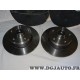 Paire disques de frein plein arriere 245mm diametre Norauto NDF5606 pour audi A4 de 1997 à 2001 