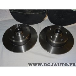 Paire disques de frein plein arriere 245mm diametre Norauto NDF5606 pour audi A4 de 1997 à 2001