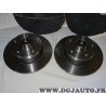 Paire disques de frein plein arriere 245mm diametre Norauto NDF5606 pour audi A4 de 1997 à 2001