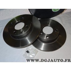 Paire disques de frein avant plein 236mm diametre Norauto NDF4322 pour skoda favorit felicia volkswagen caddy 2 II