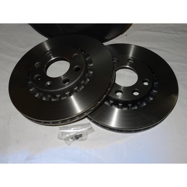 Paire disques de frein avant diametre 256mm ventilé Norauto NDF9042 pour opel ascona C astra F calibra kadett E vectra A B daewo