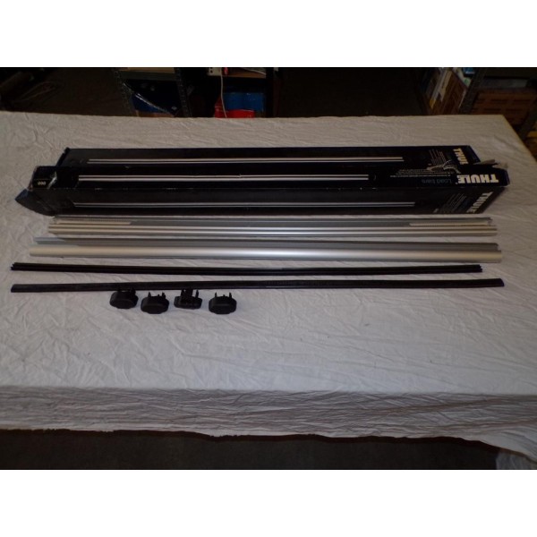 Paire barres de toit aluminium (juste les barres contenu de la photo) longueur 108cm de long Thule 860 860000