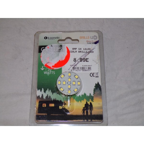 Ampoule lampe LED Koonekt Brille LED G4-T12SF blanc froid G4