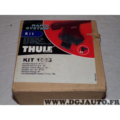 Kit pieds fixation barre de toit Thule 1055 KIT1055 pour skoda favorit forman partir de 1990 felicia partir de 1996 volkswagen c