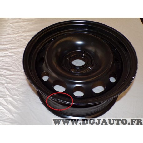 Jante tole acier (plat sur rebord voir photo) 7x16 16" 16 pouces ET32 MWD MWD16116* pour 308 3008 