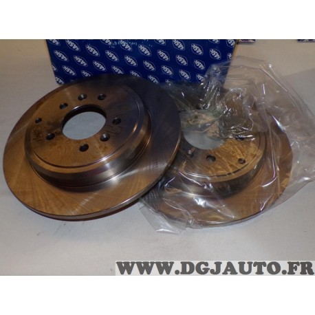 Paire disques de frein arriere 290mm diametre plein Sasic 2464F14J pour peugeot 605 citroen XM 