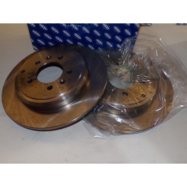 Paire disques de frein arriere 290mm diametre plein Sasic 2464F14J pour peugeot 605 citroen XM