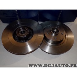 Paire disques de frein arriere 300mm diametre plein avec roulement de roue Sasic 6104009 pour renault velsatis vel satis 
