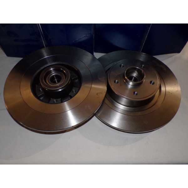 Paire disques de frein arriere 300mm diametre plein avec roulement de roue Sasic 6104009 pour renault velsatis vel satis 