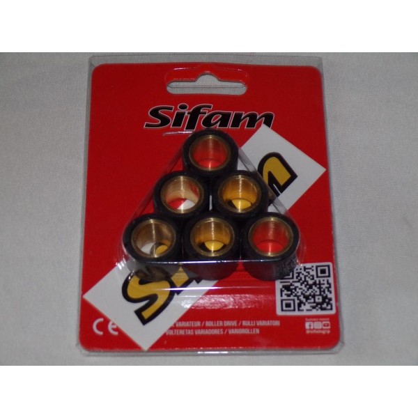 Kit 6 galets de variateur Sifam ROL942 pour honda FES 125 S-wing swing de 2007 à 2013 
