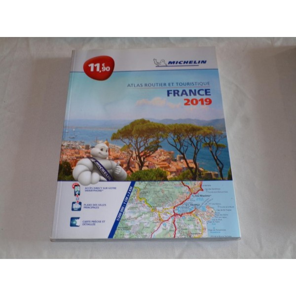 Atlas routier et touristique France 2019 Michelin 20098-AA acces direct smartphone plans villes principales carte précise