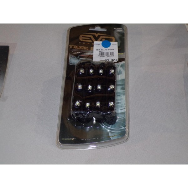 Kit 4 rampes 3 LED blanche evo performance Sumex 93326 pour benne 4x4 pick up 