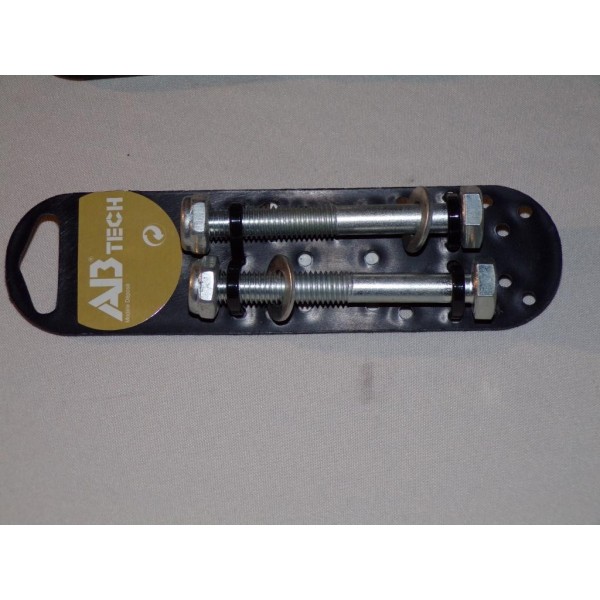 Paire boulons fixation tete attelage remorque caravane filetage 5cm 78mm long Abtech 244981 