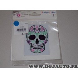Autocollant Tete de mort 2 Sticker label 