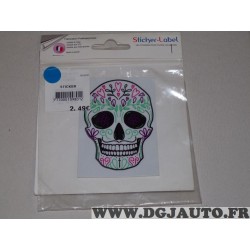 Autocollant Tete de mort 2 Sticker label