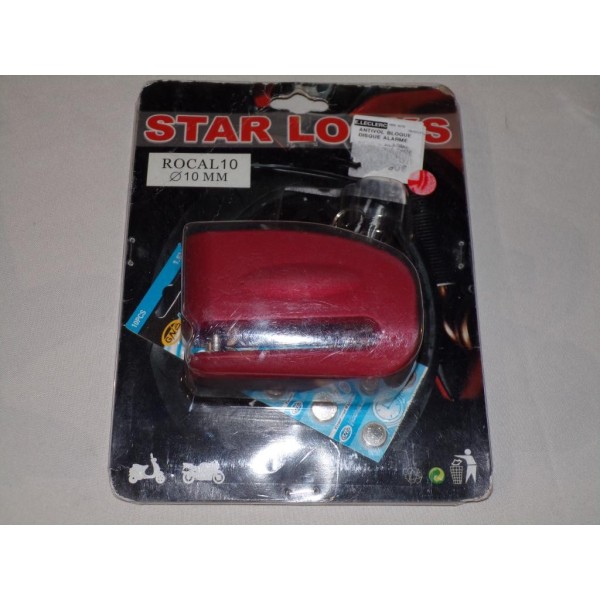 Antivol bloc disque de frein 10mm alarme Star locks ROCAL10 pour moto scooter 