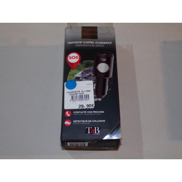 Chargeur prise allume cigare Dispositif appel urgence detecteur de collision TNB CACSAFE 