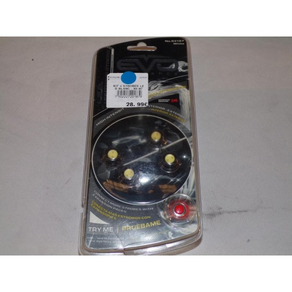 Blister 4 lampes LED blanche adaptable Evo performance 93187 