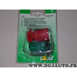 Blister 2 cosses batterie positive + negative type robinet Codis 118 3284090541019 pour peugeot