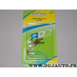 Blister 3 mini fusibles Ligne D D291 7.5A