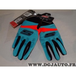 Paire gants moto cross bleu orange taille S S-line GAN095BOS