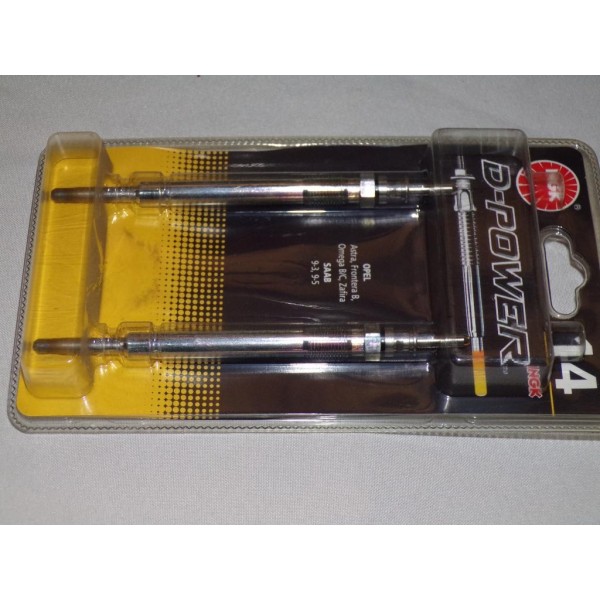 Blister 2 bougies de prechauffe NGK 9138 Y-748U pour opel astra G frontera omega B sintra vectra B zafira A saab 93 95 9-3 9-5 2