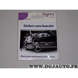 Personnalisation carte bleue bancaire stikers automobile Kisikol