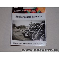 Personnalisation carte bleue bancaire stikers Motos Kisikol 