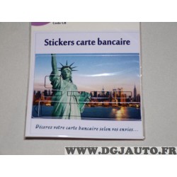 Personnalisation carte bleue bancaire stikers Statue de la Liberté Kisikol