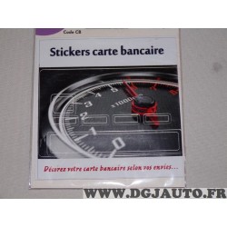 Personnalisation carte bleue bancaire stikers Compte tours Kisikol